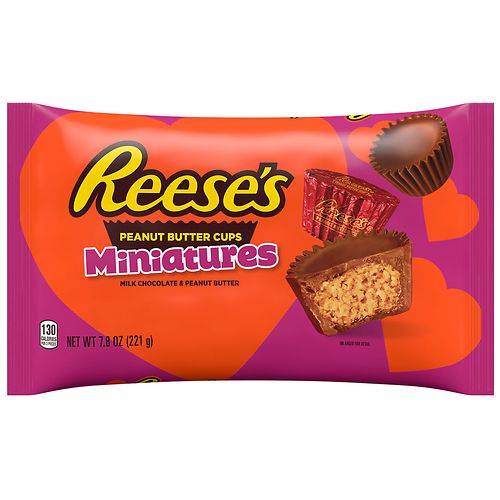 Order Reese's Miniatures, Cups Candy, Valentine's Day, Bag Milk Chocolate Peanut Butter - 7.8 oz food online from Walgreens store, Kingman on bringmethat.com