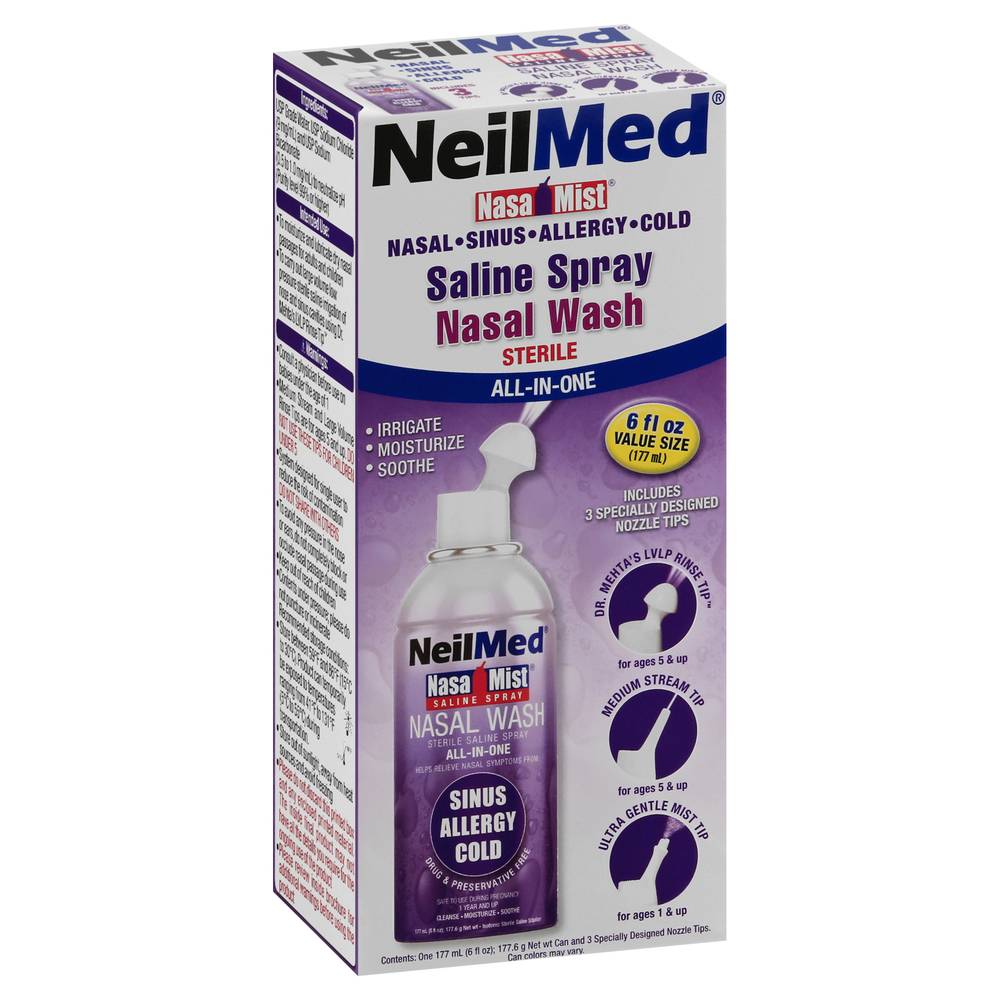 NeilMed Nasamist Value Size All-In-One Saline Spray (177.6 g)