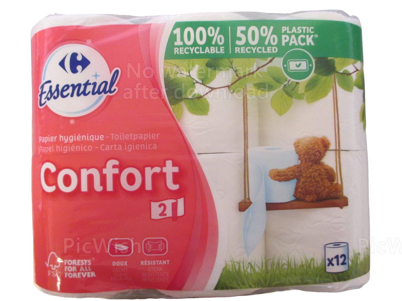 Carrefour Essential - Confort rouleaux de papier toilette doux