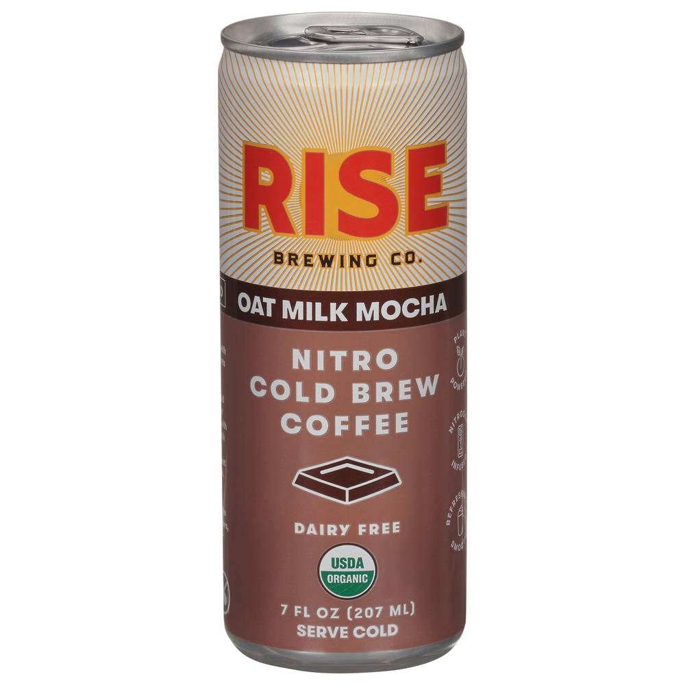 Rise Brewing Co. Organic Oat Milk Mocha Nitro Cold Brew Coffee (7 fl oz)