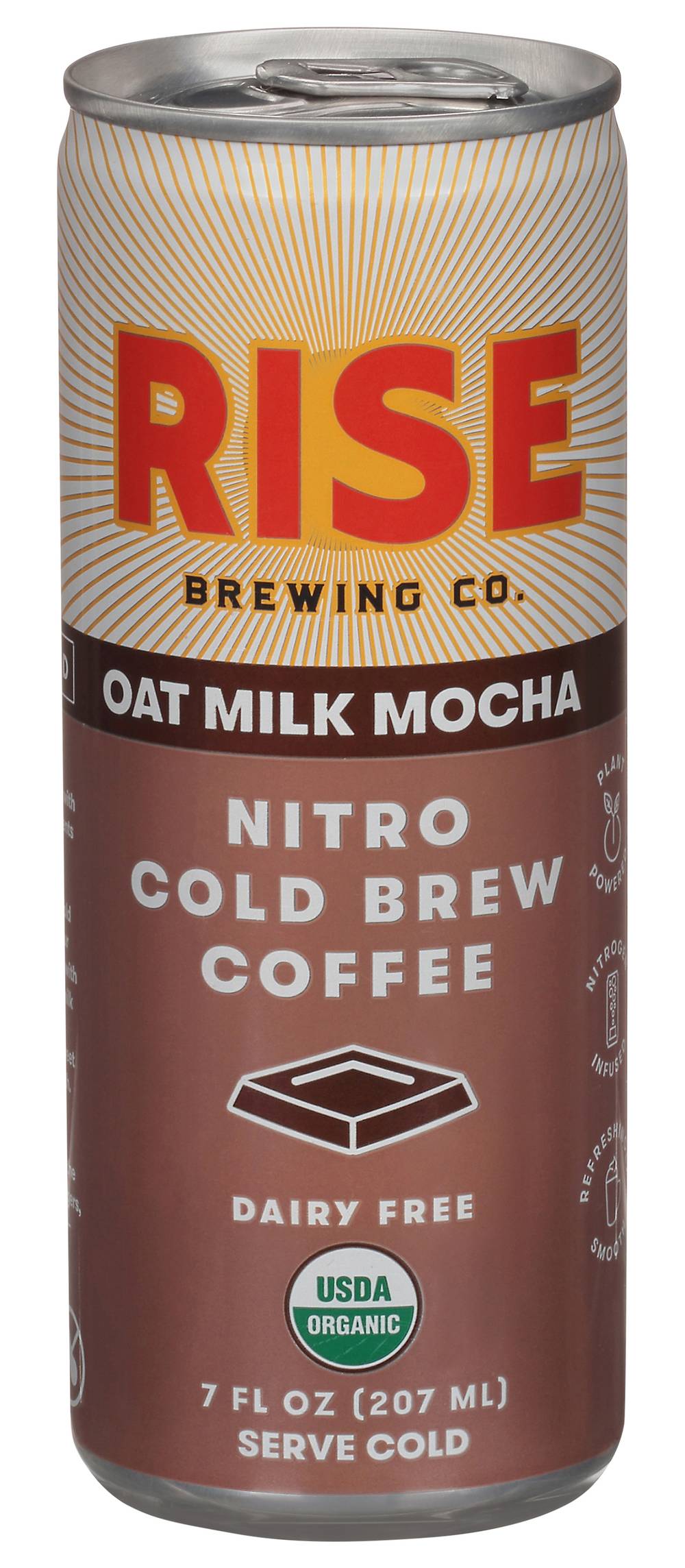 Rise Brewing Co. Organic Oat Milk Mocha Nitro Cold Brew Coffee (7 fl oz)