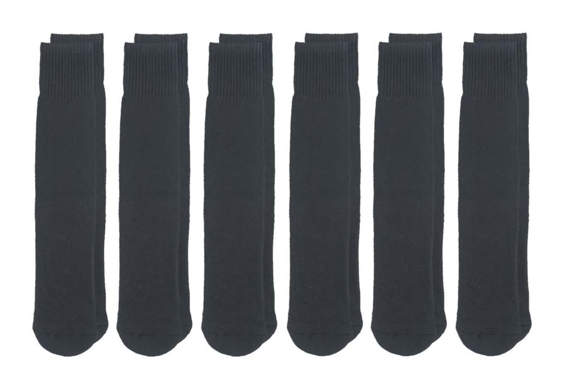 Zone Pro Men'S Half Cushion Tube Socks Black Shoe Size 6 - 12 6 Pk