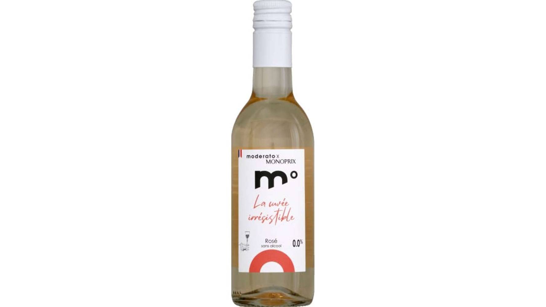 Monderato X Monoprix - Vin rosé sans alcool la cuvée irrésistable domestique (250 ml)