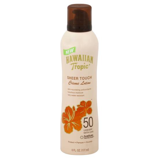 Hawaiian Tropic Sunscreen Lotion Sheer Touch 50 Spf
