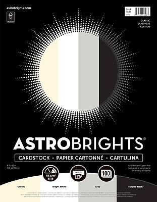 Astrobrights Natural Cardstock Paper (100 ct) (8.5" x 11"/classic assortment)