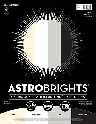 Astrobrights 65 lb. Cardstock Paper, 8.5 x 11, Classic Assortment, 100 Sheets/Ream (91648)