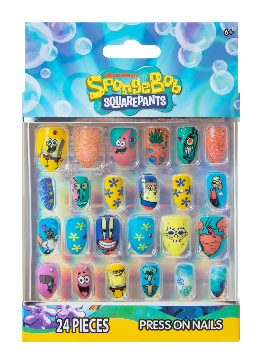 SpongeBob SquarePants™ Press On Nails 24-Pack SpongeBob