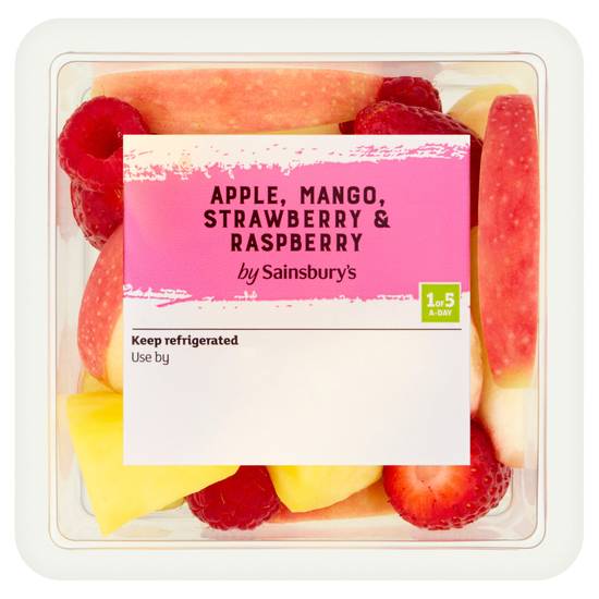 Sainsbury's Apple,  Mango,  Strawberry & Raspberry 220g