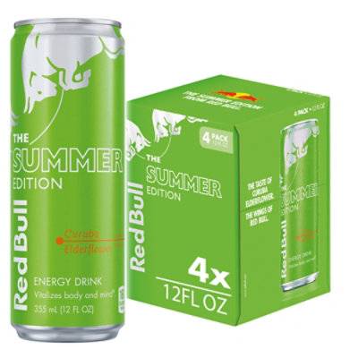 Red Bull the Summer Edition Energy Drink (4 pack, 12 fl oz) ( curuba-elderflower )