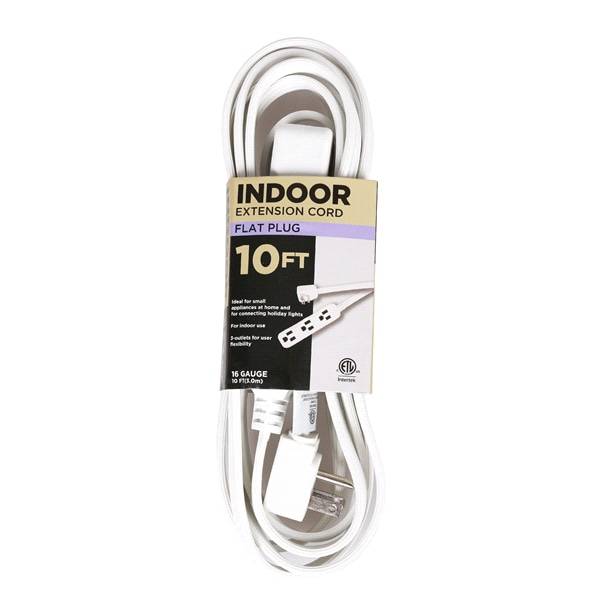 Indoor Extension Cord Ec930610, White (10 ft)