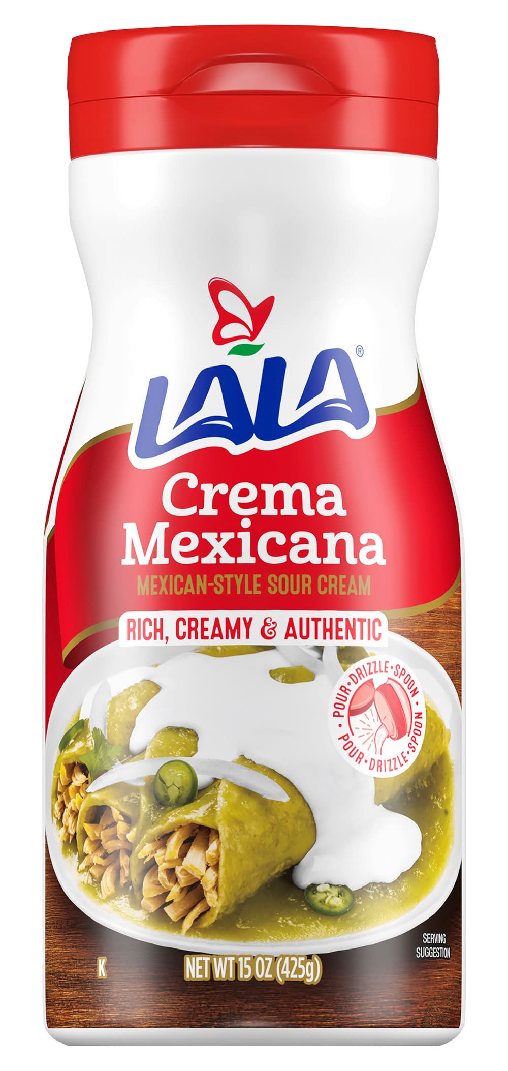 Lala Mexican-Style Sour Cream (15 oz)