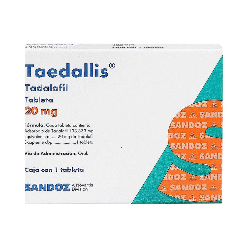 Sandoz taedallis tadalafil tableta 20 mg (1 pieza)
