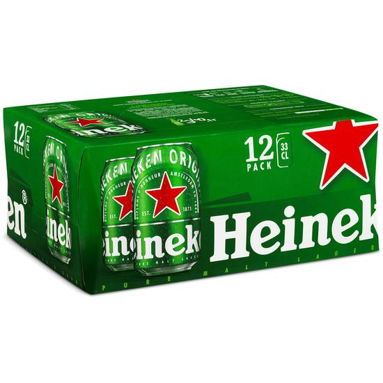 Heineken - Bière blonde (12 pièces, 330 ml)
