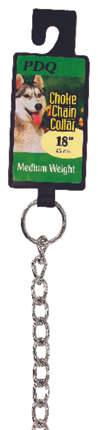 Pdq Silver Steel Dog Choke Chain Collar Medium/Large