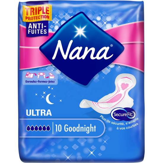 Goodnight - Serviettes Hygiéniques - Ultra Nana x10