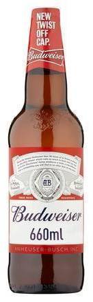Budweiser Lager Beer Bottle 660ml