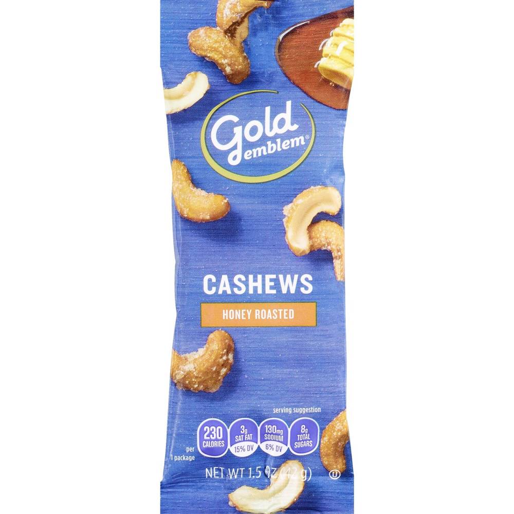 Gold Emblem Honey Roasted Cashews, 1.5 oz