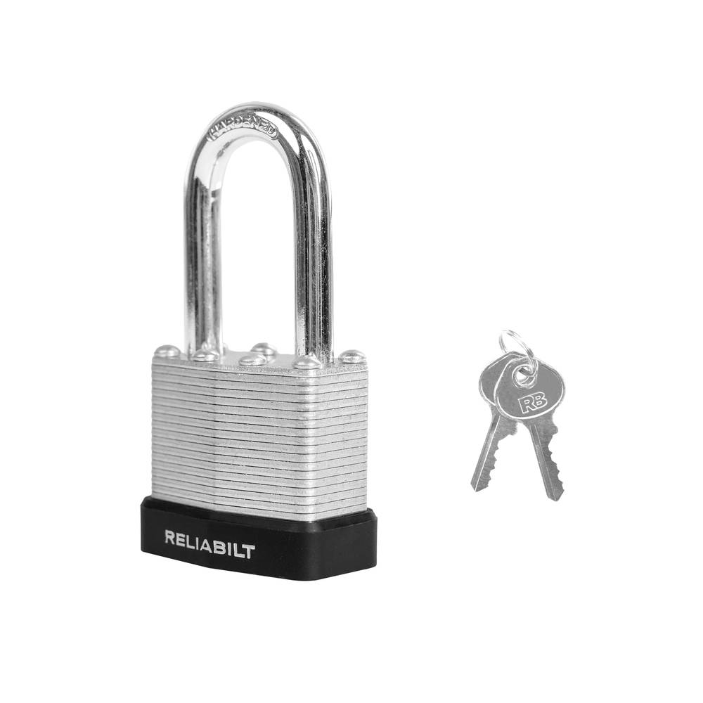 RELIABILT Keyed Padlock, 1-9/16-in Wide x 1-1/2-in Shackle Keyed Different | AH140012