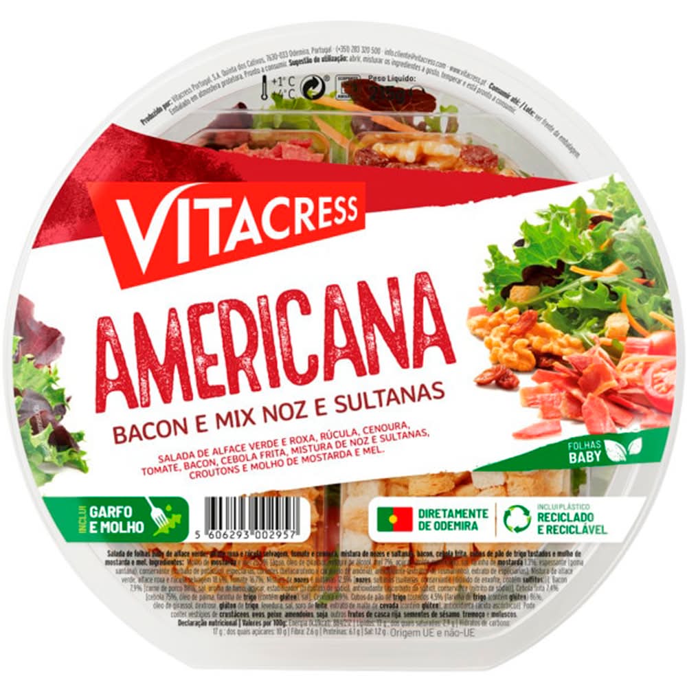 Vitacress - Salada americana, embalagem de 200g