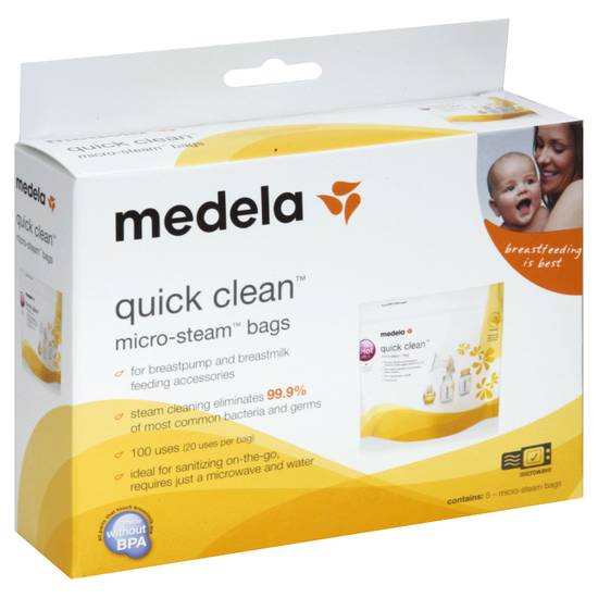 Medela Quick Clean Micro-Steam Bags Bpa-Free (5 ct)