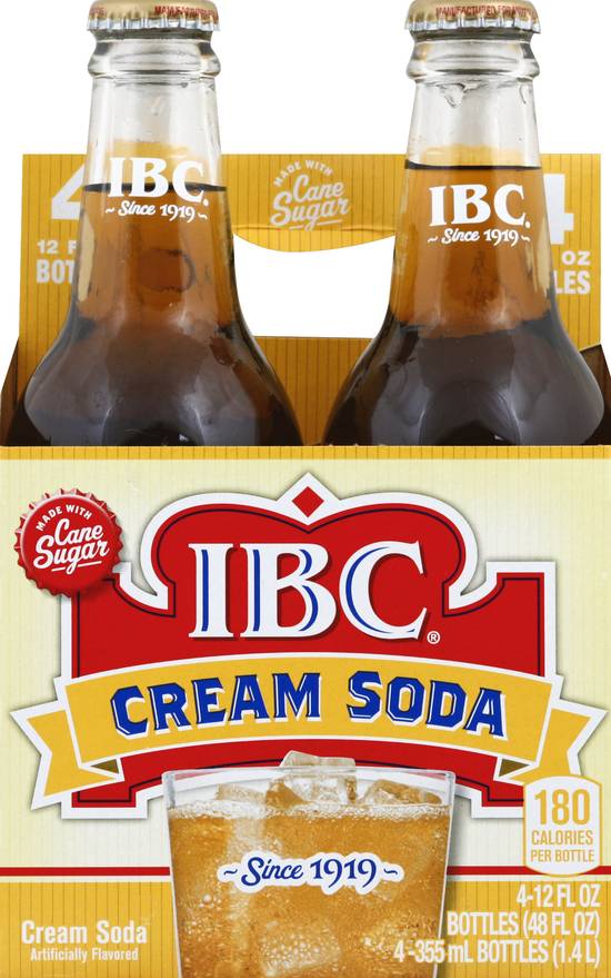 Ibc Cream Soda (4 pack, 12 fl oz)