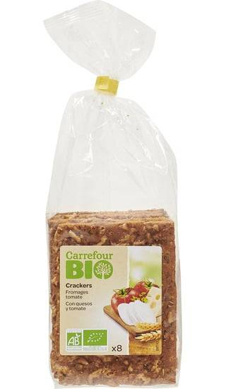 FID - Crackers bio fromage tomate CARREFOUR BIO - le sachet de 200g