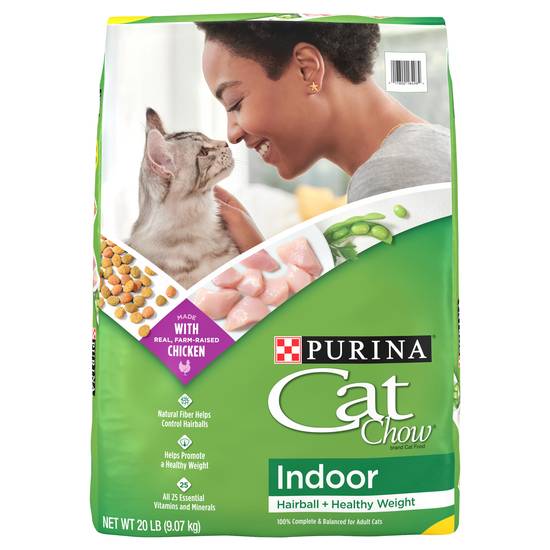 Cat Chow Hairball + Healthy Weight Indoor Dry Cat Food (20 lbs)