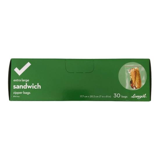 Longos Essentials Reclosable Sandwich Bags Xl (30 units)