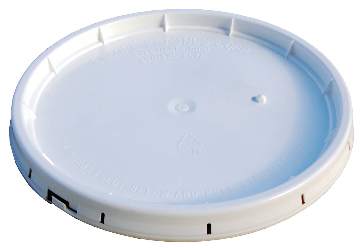 Encore Plastics 3.5-Gallon and 5-Gallon White Plastic Bucket Lid | 50000