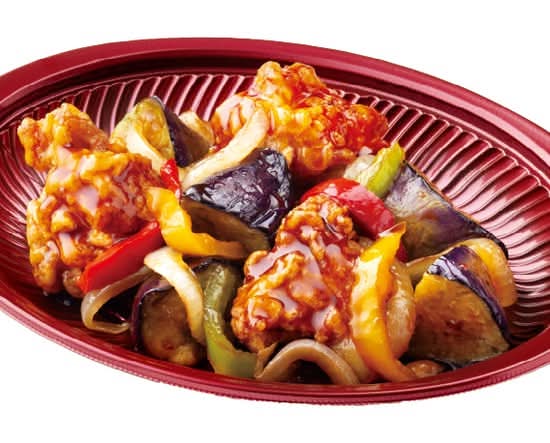 ★おかず 鶏となすの黒酢あん Chicken and eggplant in black vinegar sauce