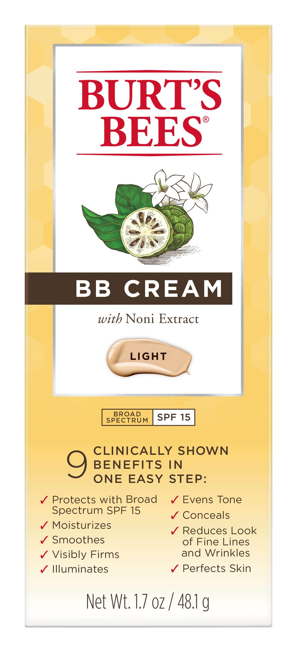 Burt's Bees Broad Spectrum Spf 15 Bb Cream, Light (1.7 oz)