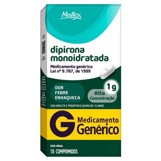 Medley dipirona monoidratada 1g (10 comprimidos)
