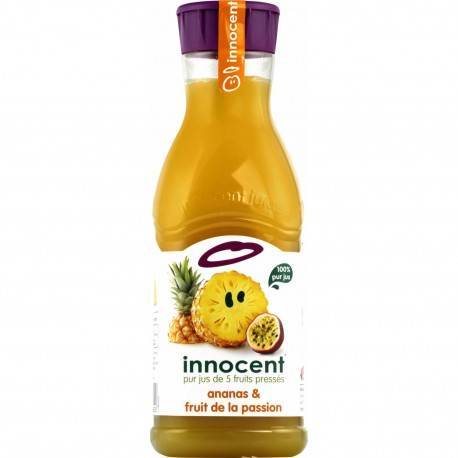 Innocent pur jus d'ananas et fruit de la passion 900 ml