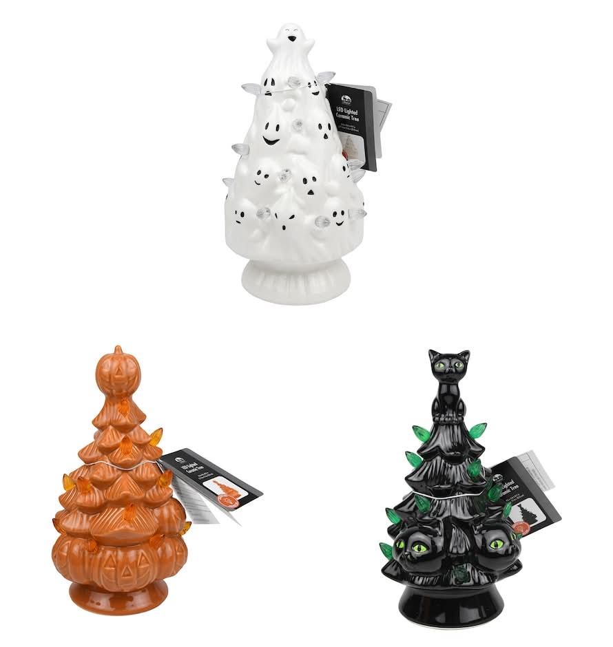 Seasonal Collection LED Lighted Ceramic Tree, Assorted Colors, 1-ct.