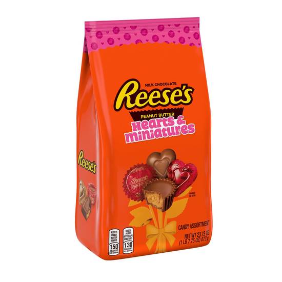 Order REESE'S Milk Chocolate and Peanut Butter Hearts and Miniatures, Valentine's Day Candy, 23.75 oz food online from CVS store, OCEAN SPRINGS on bringmethat.com