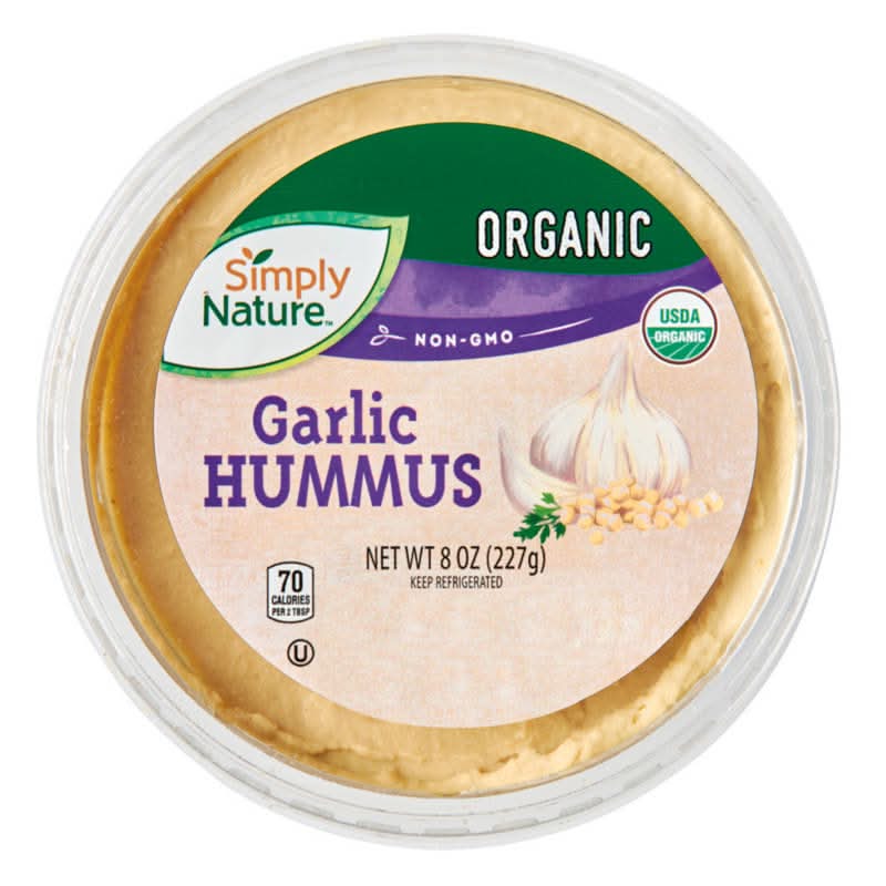 Simply Nature Organic Hummus, Garlic (8 oz)