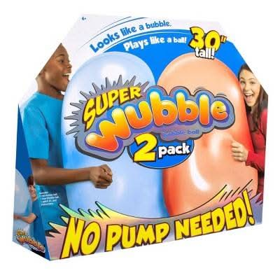 Wubble Super Bubble Balls, 30 ft, Blue-Orange (2 ct)