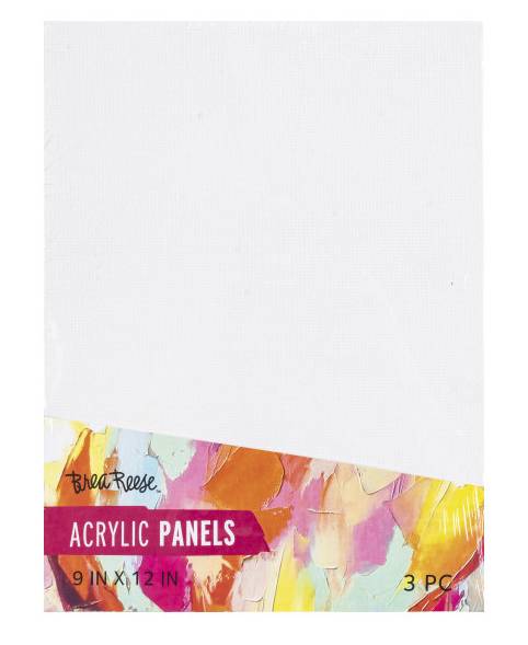 Brea Reese Acrylic Panels, 9" x 12", White, Pack Of 3 Panels