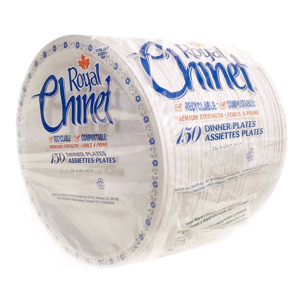 Royal Chinet Dinner Plates, 150-Pack