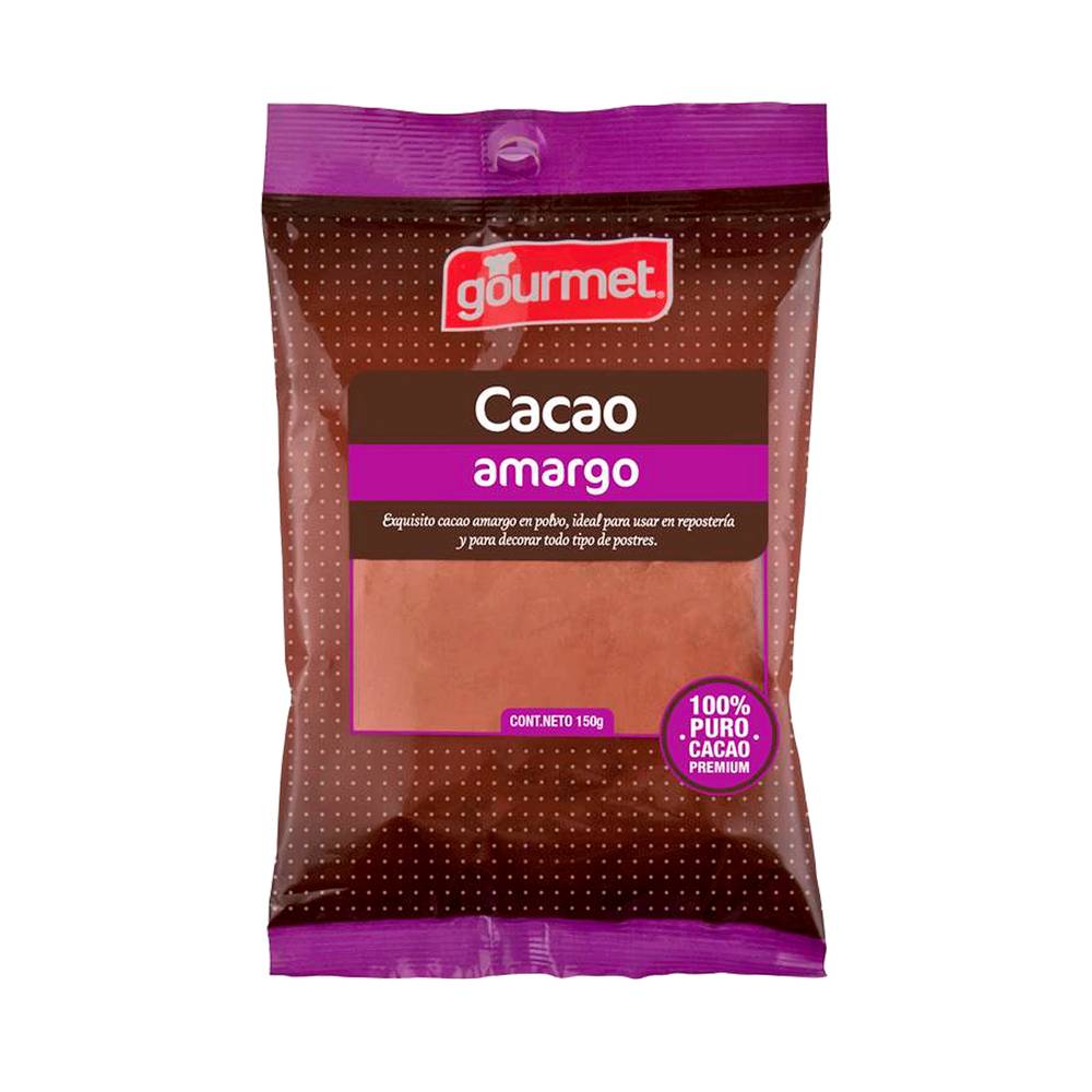 Gourmet cacao amargo en polvo (bolsa 150 g)