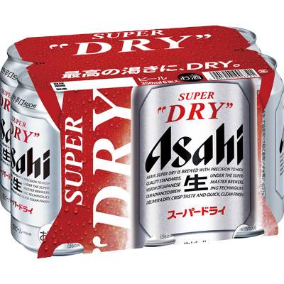 アサヒビール　スーパードライ　３５０ｍｌ×６缶【パック】