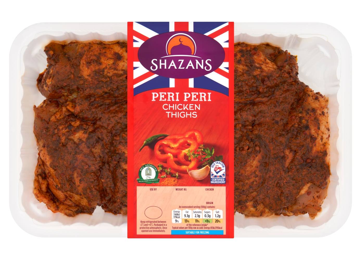Shazans Peri Peri Chicken Thighs 900G