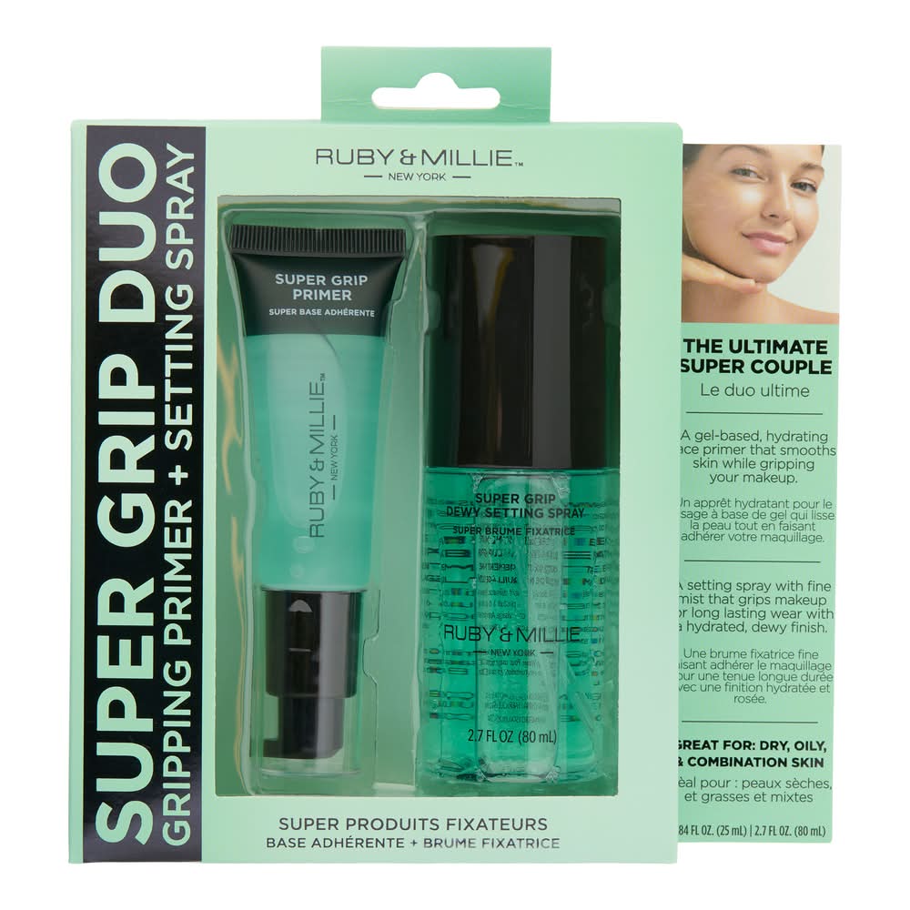 Duo de Base de Maquillage et Spray Fixateur Super Grip Ruby & Millie