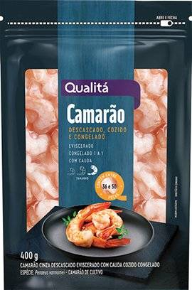 Qualitá · Camarão descascado cozido congelado 36/40 (400 g)