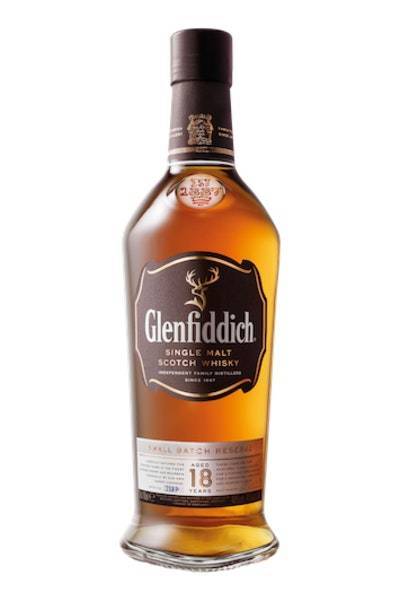Glenfiddich 18 Year Old Small Batch Single Malt Scotch Whisky (750ml bottle)