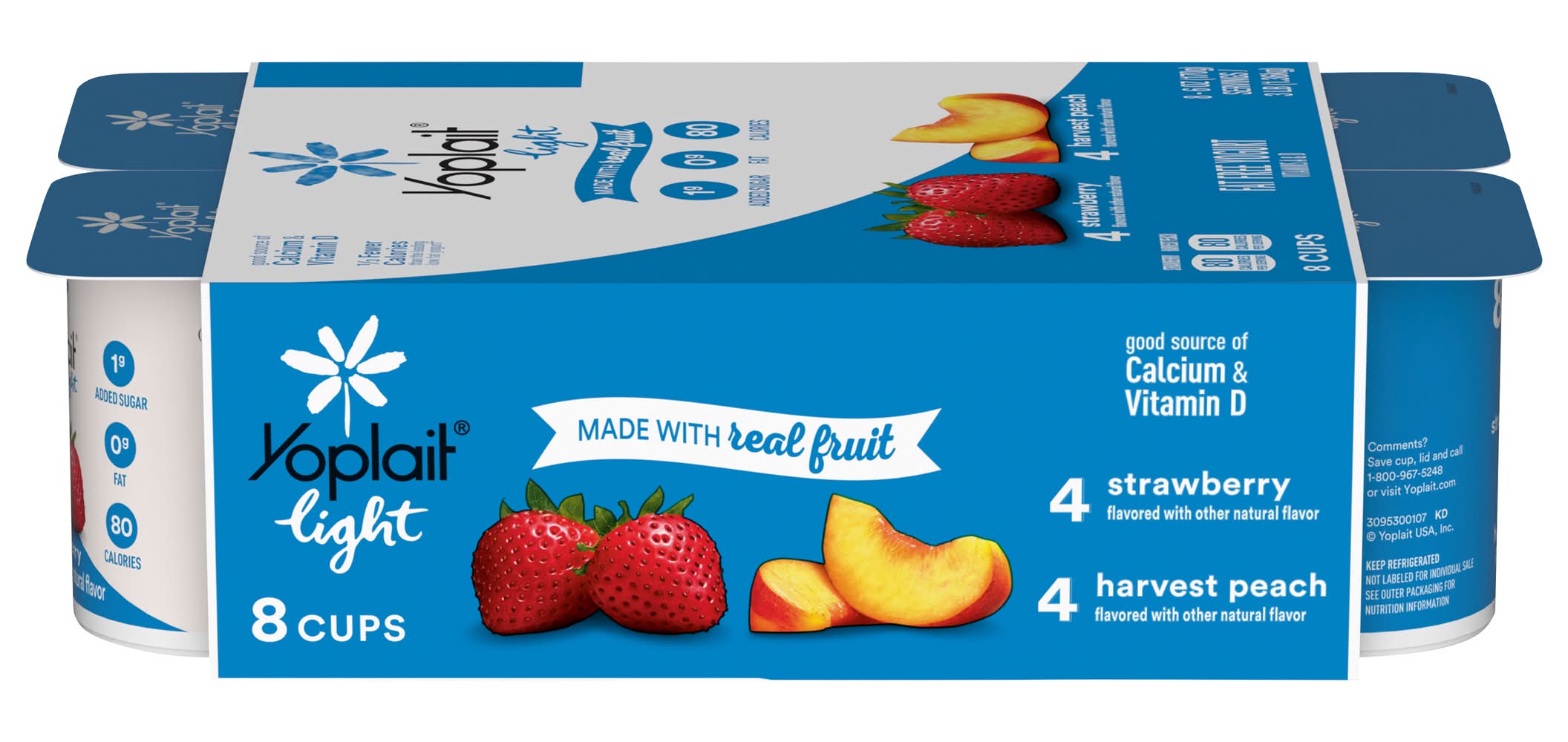 Yoplait Light Yogurt, Harvest Peach-Strawberry (8 x 6 oz)