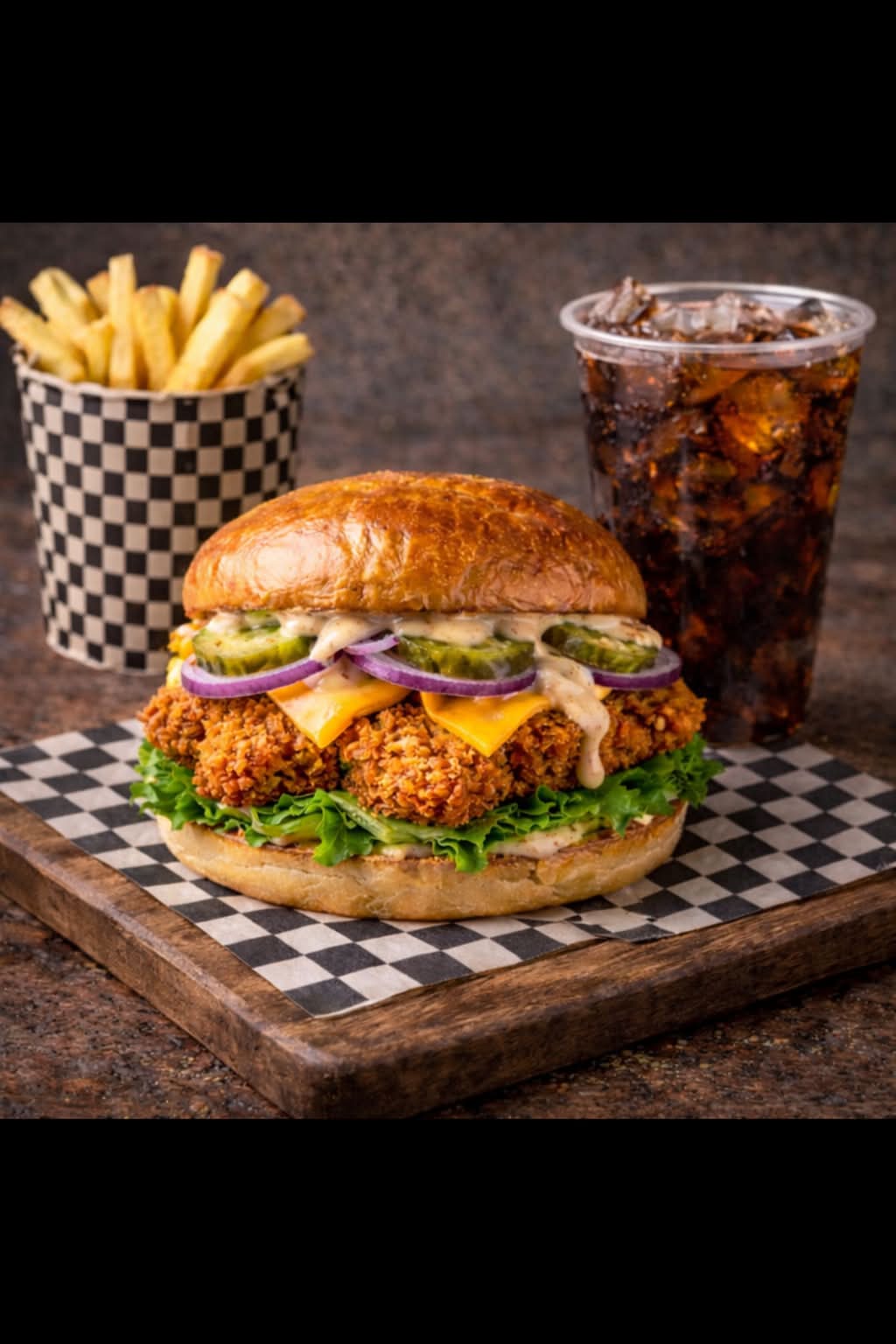 Burger + side + boisson 🍔+🍟+🧋