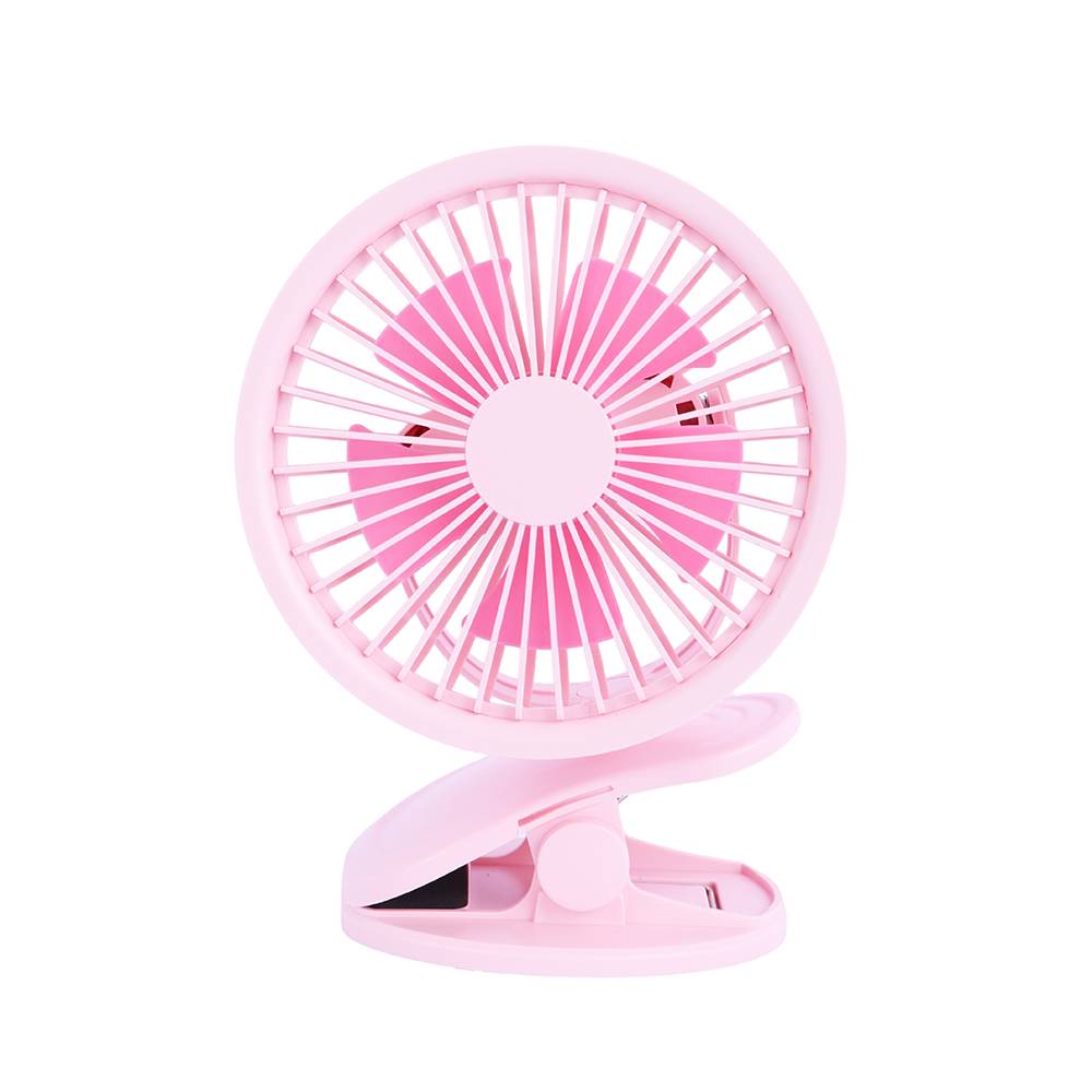 Miniso · Mini ventilador con clip rosa