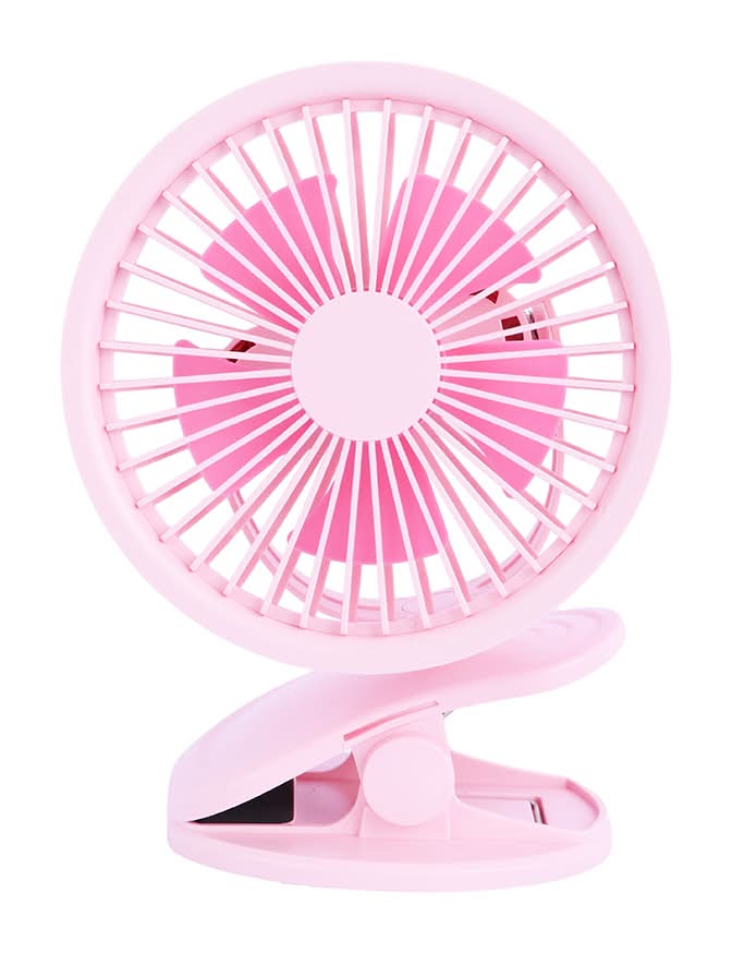 Miniso · Mini ventilador con clip rosa