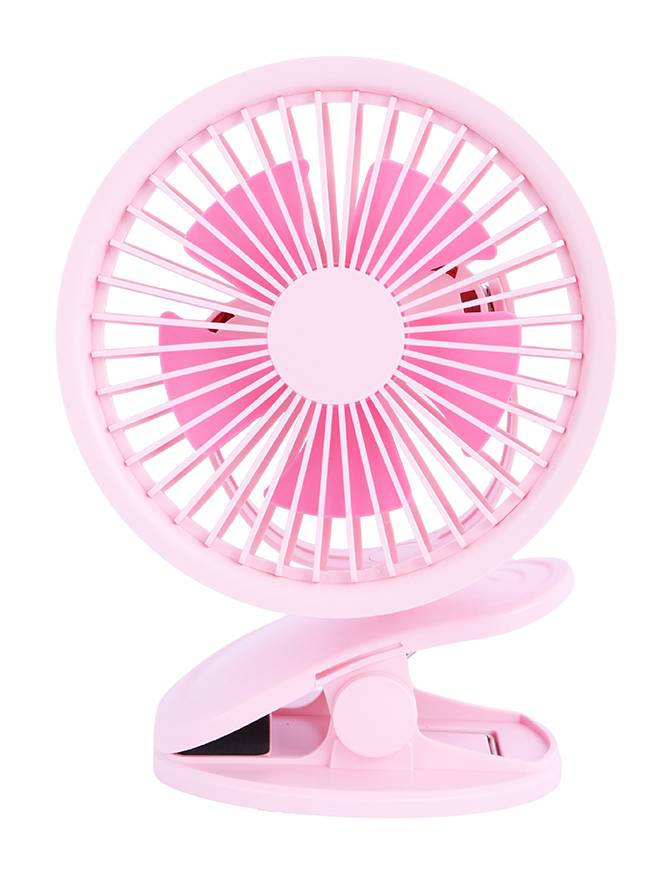 Miniso · Mini ventilador con clip rosa